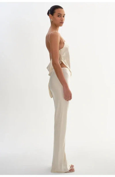 Lamarque Emile | Pull-on Satin Pants In Neutral