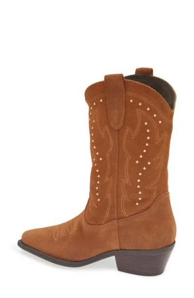 Bottero Metallic Western Boot In Brown