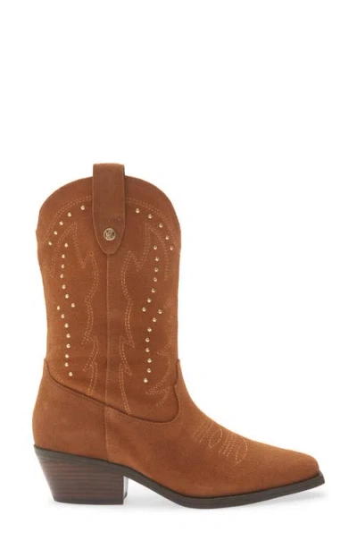 Bottero Metallic Western Boot In Brown