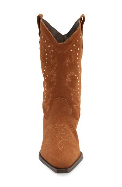 Bottero Metallic Western Boot In Brown