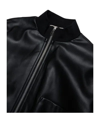 Marni Kids Varsity Bomber Jacket In Black
