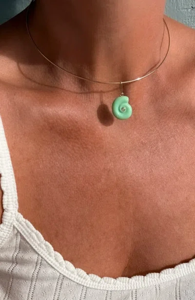 Thatch Nautilus Chrysoprase Charm In Chrysoprase