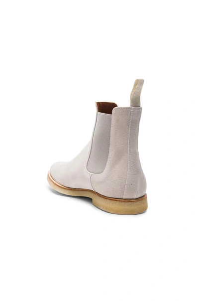 Shop Common Projects Suede Chelsea Boots In Grey