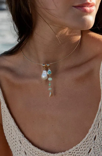 Thatch La Pez Stone Bail Charm In Chrysoprase