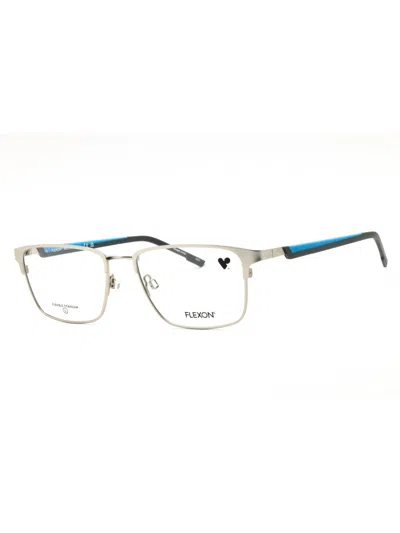 Flexon Sleek Rectangular Eyeglasses For Men In Silver