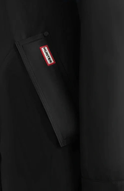 Hunter Acacia Rubberized Water-repellent Rain Jacket In Black