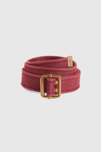 Levi's Washed Down Cotton Web Belt In Red