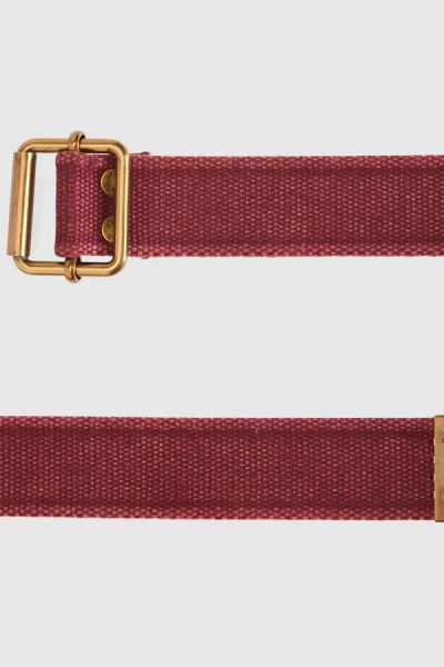 Levi's Washed Down Cotton Web Belt In Red