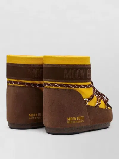 Moon Boot Guest In Residence Icon Low Nylon Boots In Yellow