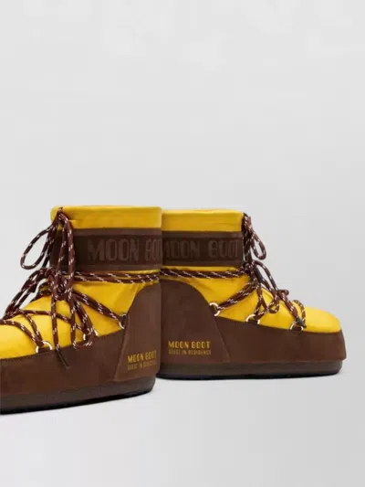 Moon Boot Guest In Residence Icon Low Nylon Boots In Yellow