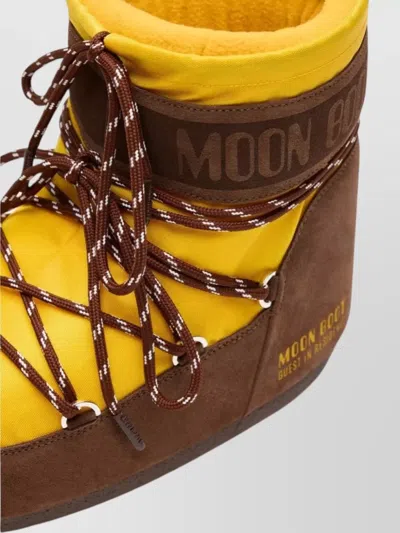 Moon Boot Guest In Residence Icon Low Nylon Boots In Yellow