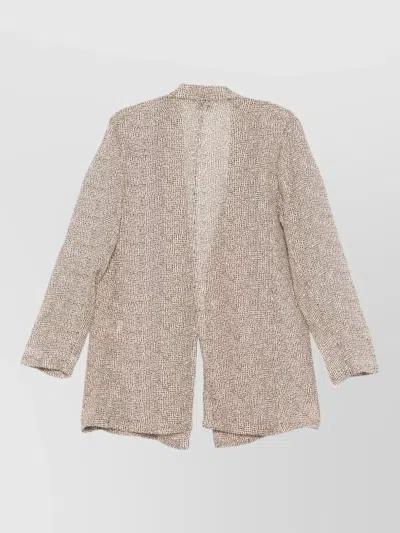 Alysi Single Breasted Blazer Jacket Dot Pattern In Neutral