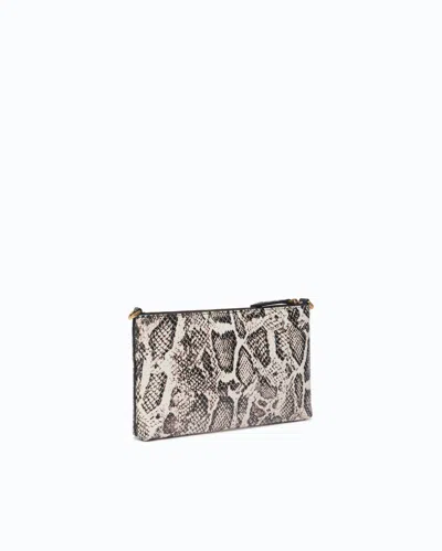 Pinko - Pochette À Bandoulière Mini Flat Horizontal En Cuir Embossé Python