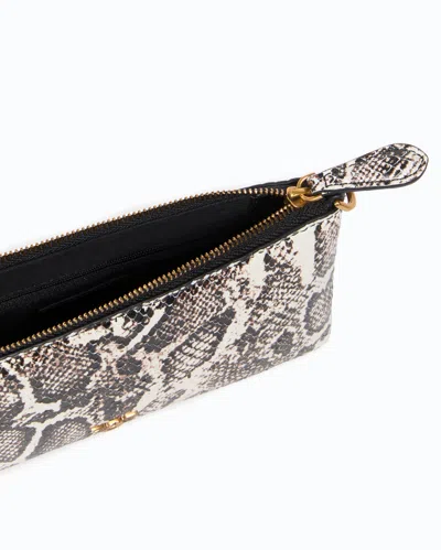 Pinko - Pochette À Bandoulière Mini Flat Horizontal En Cuir Embossé Python