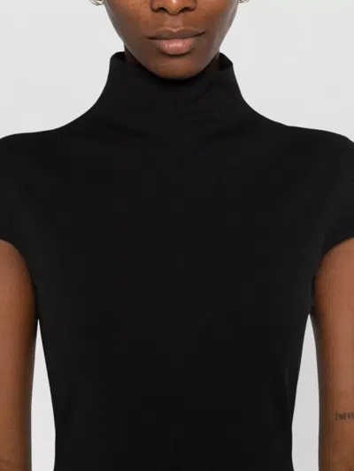 Solace London Maxi Dress High Neck Cap Sleeves Fitted In Black