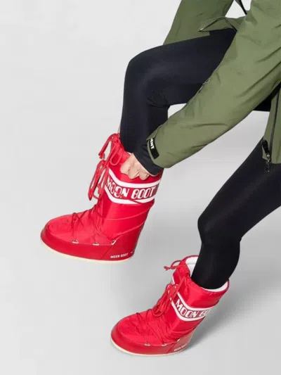 Moon Boot Icon Nylon Boots In Red