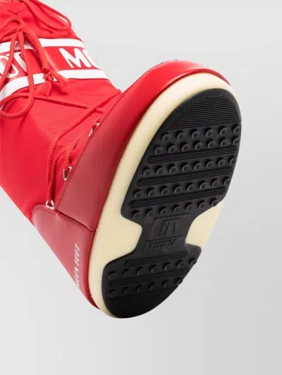 Moon Boot Icon Nylon Boots In Red