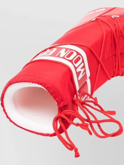 Moon Boot Icon Nylon Boots In Red