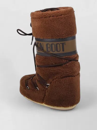Moon Boot Faux Fur Flat Sole High Ankle Boots