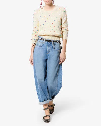 Isabel Marant Étoile Priyanka Pullover In Ecru-multicolore