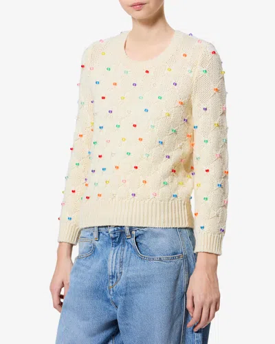 Isabel Marant Étoile Priyanka Pullover In Ecru-multicolore