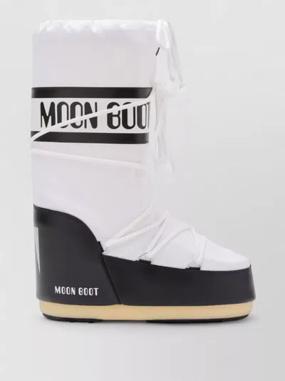 Moon Boot Icon Panelled Waterproof Lace-up Boots In White