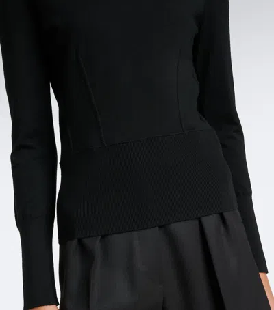 Max Mara Wool-blend Sweater In Black