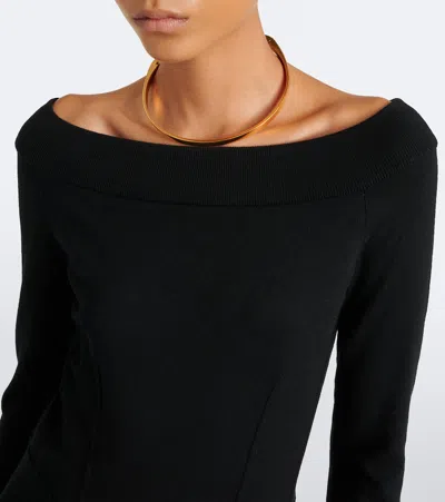 Max Mara Wool-blend Sweater In Black