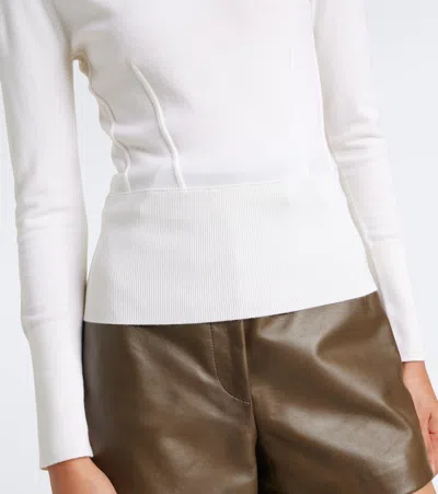 Max Mara Wool-blend Sweater In White