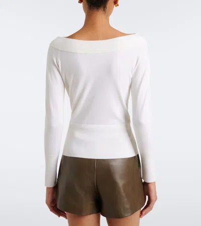 Max Mara Wool-blend Sweater In White