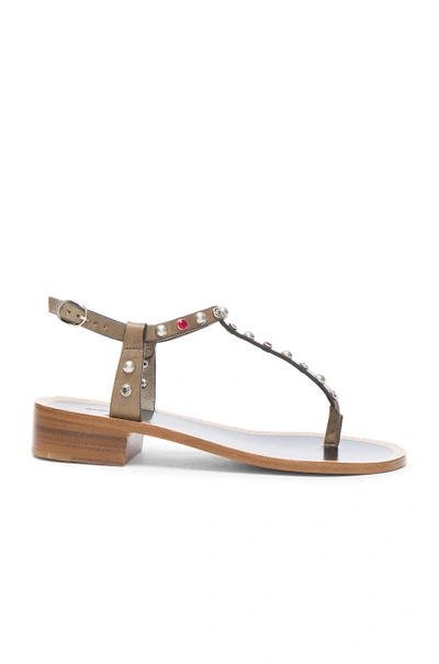 Shop Isabel Marant Leather Aelith Sandals In Bronze