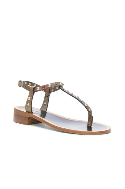 Shop Isabel Marant Leather Aelith Sandals In Bronze