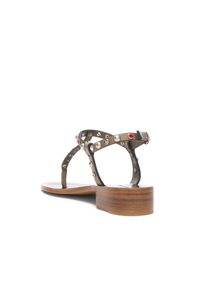 Shop Isabel Marant Leather Aelith Sandals In Bronze