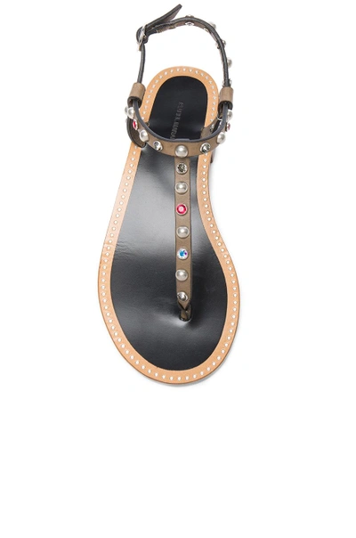 Shop Isabel Marant Leather Aelith Sandals In Bronze