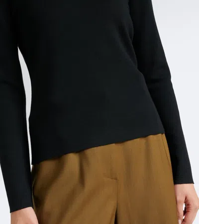 Max Mara Virgin Wool Sweater In Black