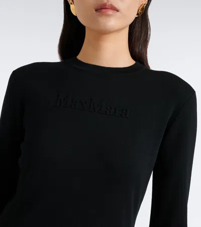 Max Mara Virgin Wool Sweater In Black
