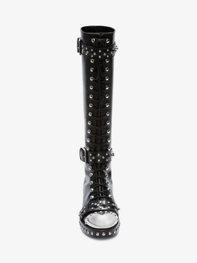 Shop Alexander Mcqueen Hobnail Boot In Black