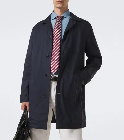 Canali Technical Coat In Blue