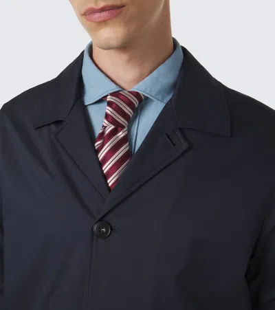 Canali Technical Coat In Blue