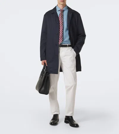 Canali Technical Coat In Blue