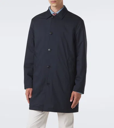 Canali Technical Coat In Blue