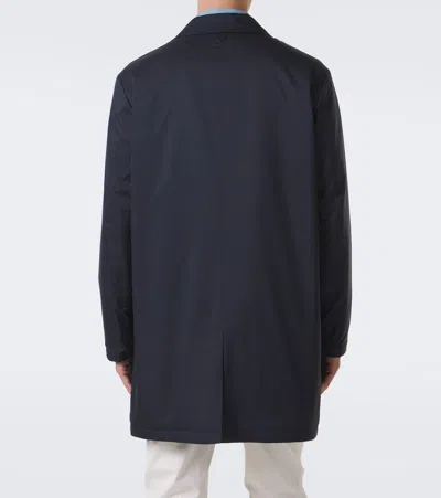 Canali Technical Coat In Blue