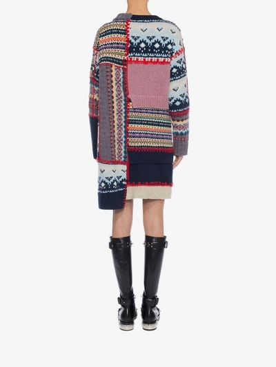 Shop Alexander Mcqueen Patchwork Knit Dress