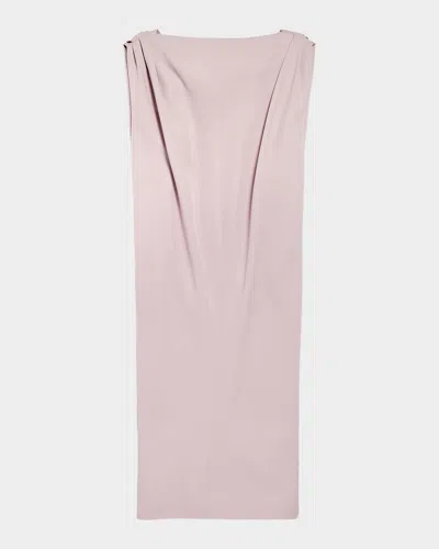 Balenciaga Gathered-shoulder High-neck Midi Sack Dress In Fuxia