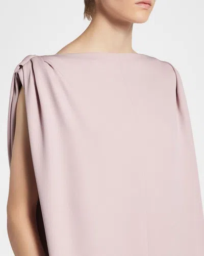 Balenciaga Gathered-shoulder High-neck Midi Sack Dress In Fuxia