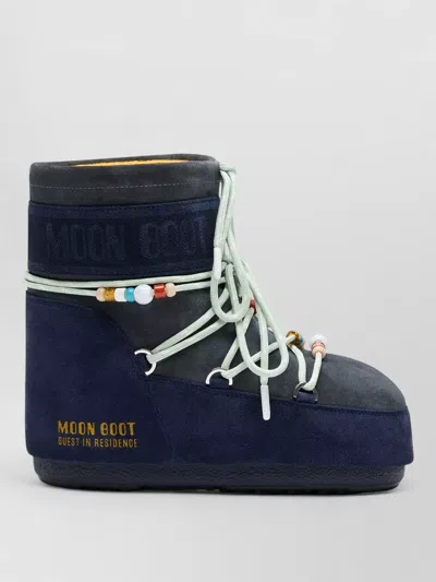 Moon Boot Mini Versatile Boot With Adjustable Drawstring In Blue