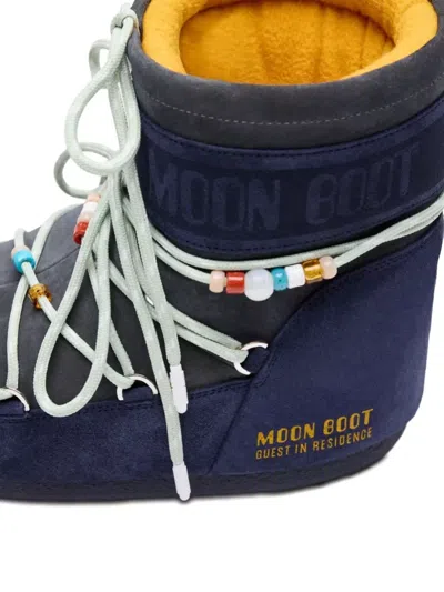 Moon Boot Mini Versatile Boot With Adjustable Drawstring In Blue