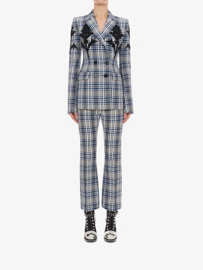 Shop Alexander Mcqueen Celtic Check Tailored Trousers