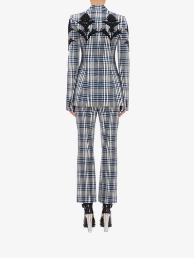 Shop Alexander Mcqueen Celtic Check Tailored Trousers