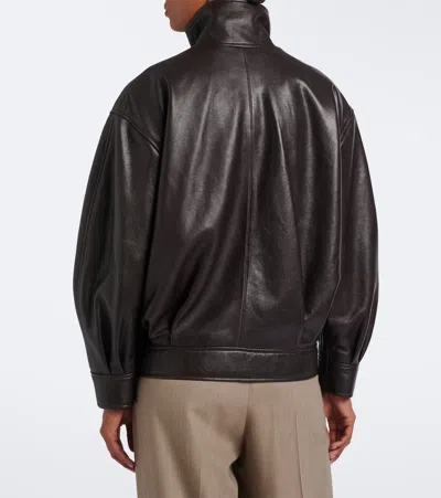 Arma Paula Leather Jacket In Brown